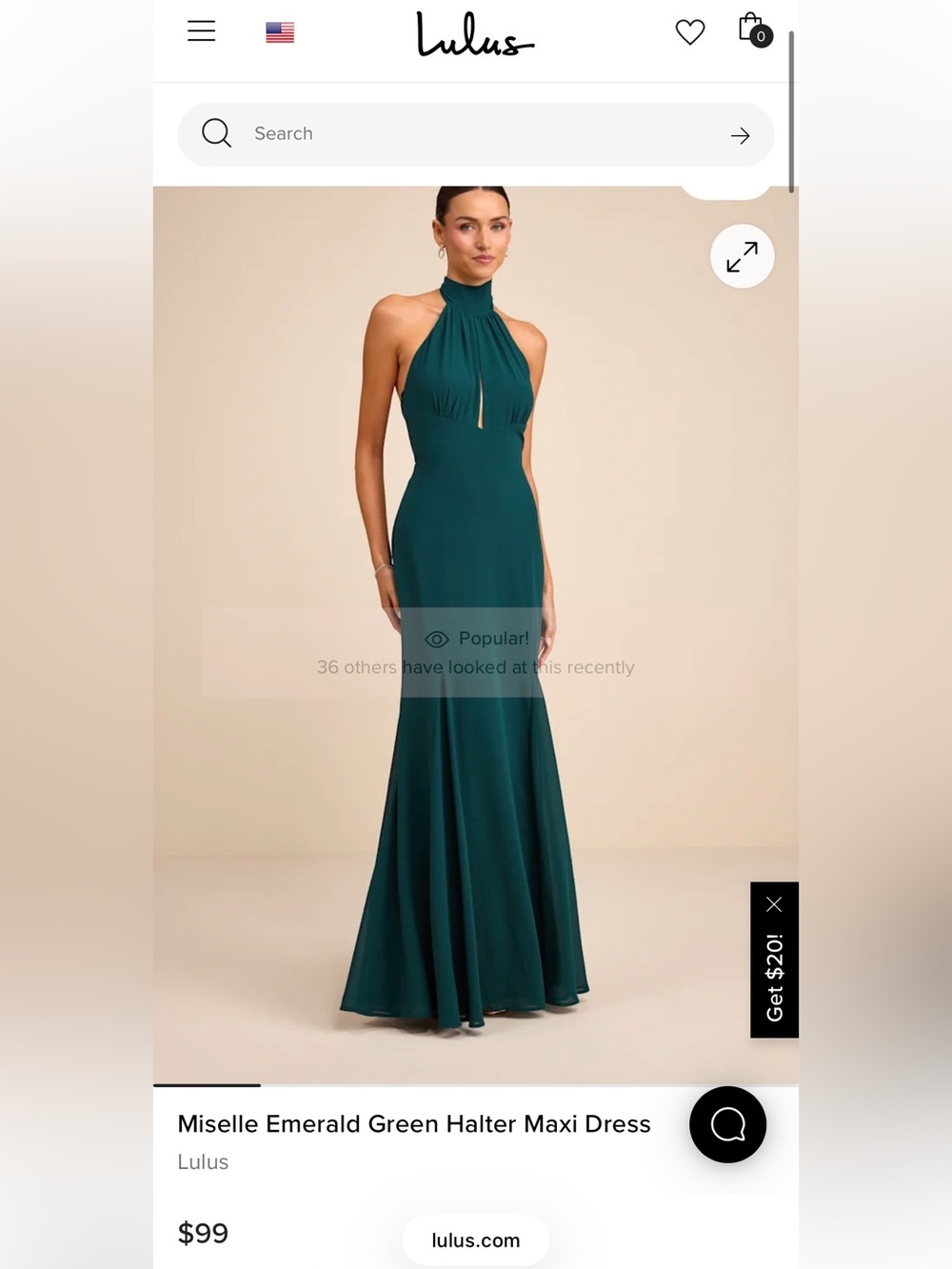 Lulu's Teal High-Neck Halter Maxi Gown